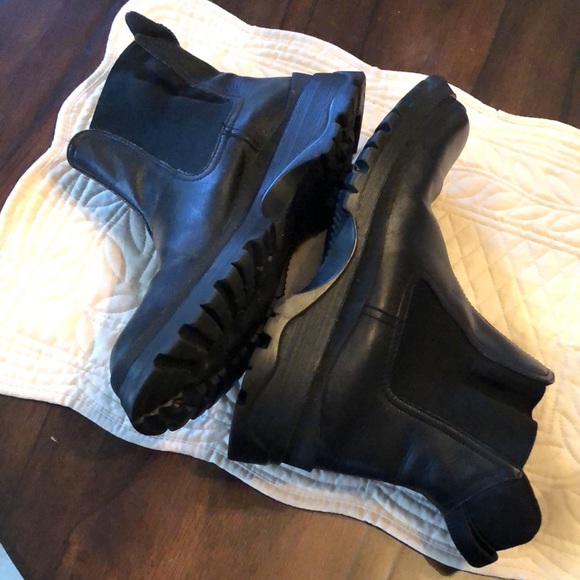 Prada Women’s Made In Italy Chunky Sole stretchy sides pull on rugged booties - Picture 2 of 15